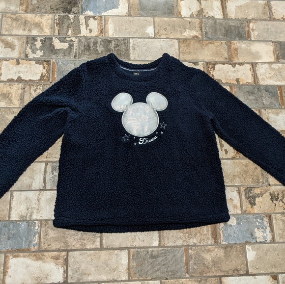 Disney Tops - Disney Large Mickey Navy Fleece Dream Top